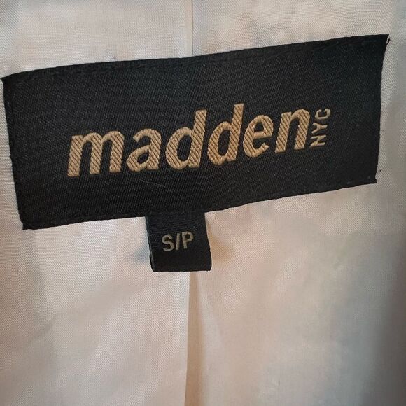 Madden Sherpa fuzzy zip up hooded womens Jacket sweater cream size small - Picture 4 of 8